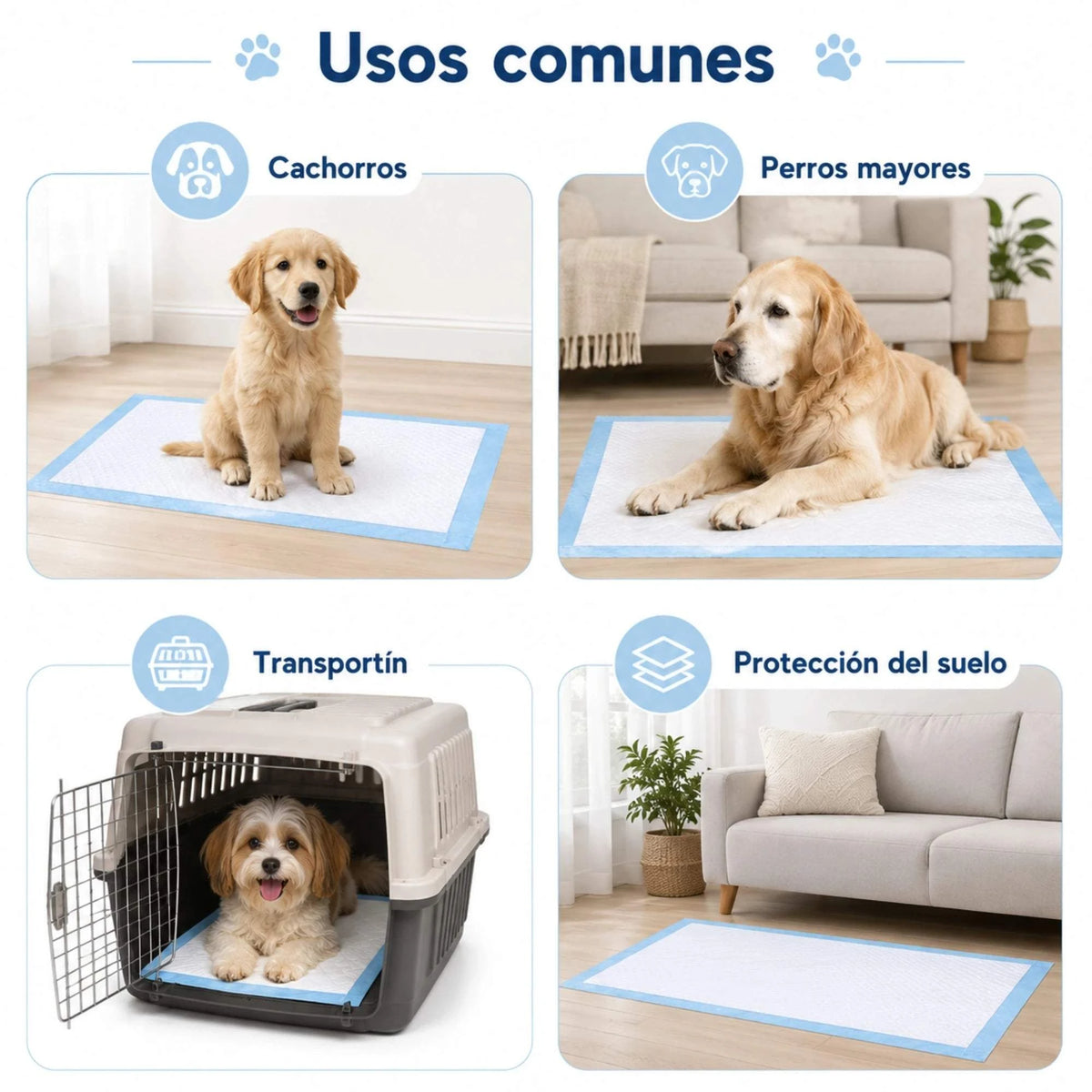 Dog pads 60x90 cm doda | premium hygienic pads | 5 super absorbent layers | anti-leak for puppies and dogs