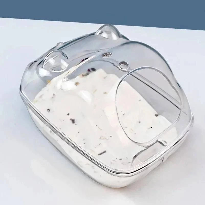 Acrylic Plastic Hamster Toilet Cage Transparent Guinea Pig Hamster Sand Bath Cage Mouse Box Hamster Room Accessories