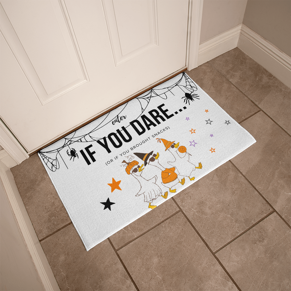 Funny Halloween Duck Welcome Mat – Custom Printed Doormat