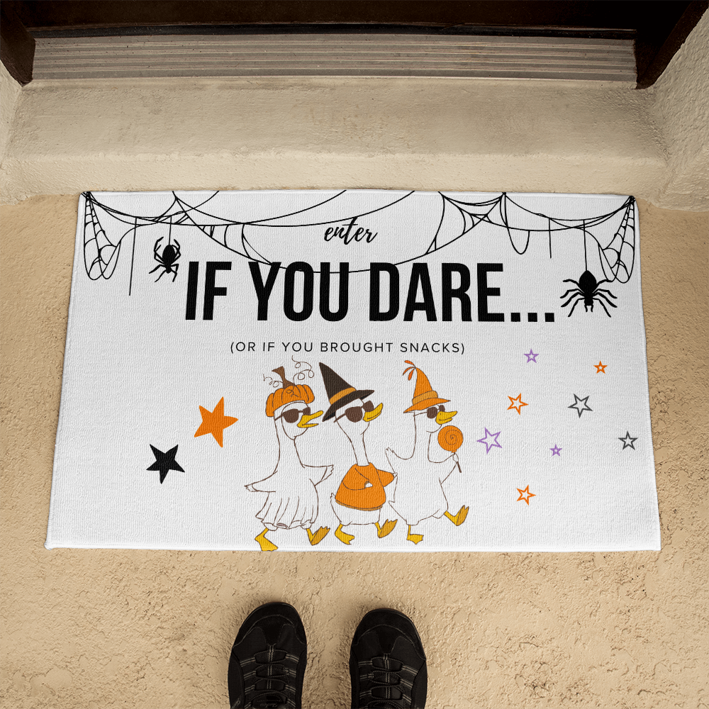 Funny Halloween Duck Welcome Mat – Custom Printed Doormat