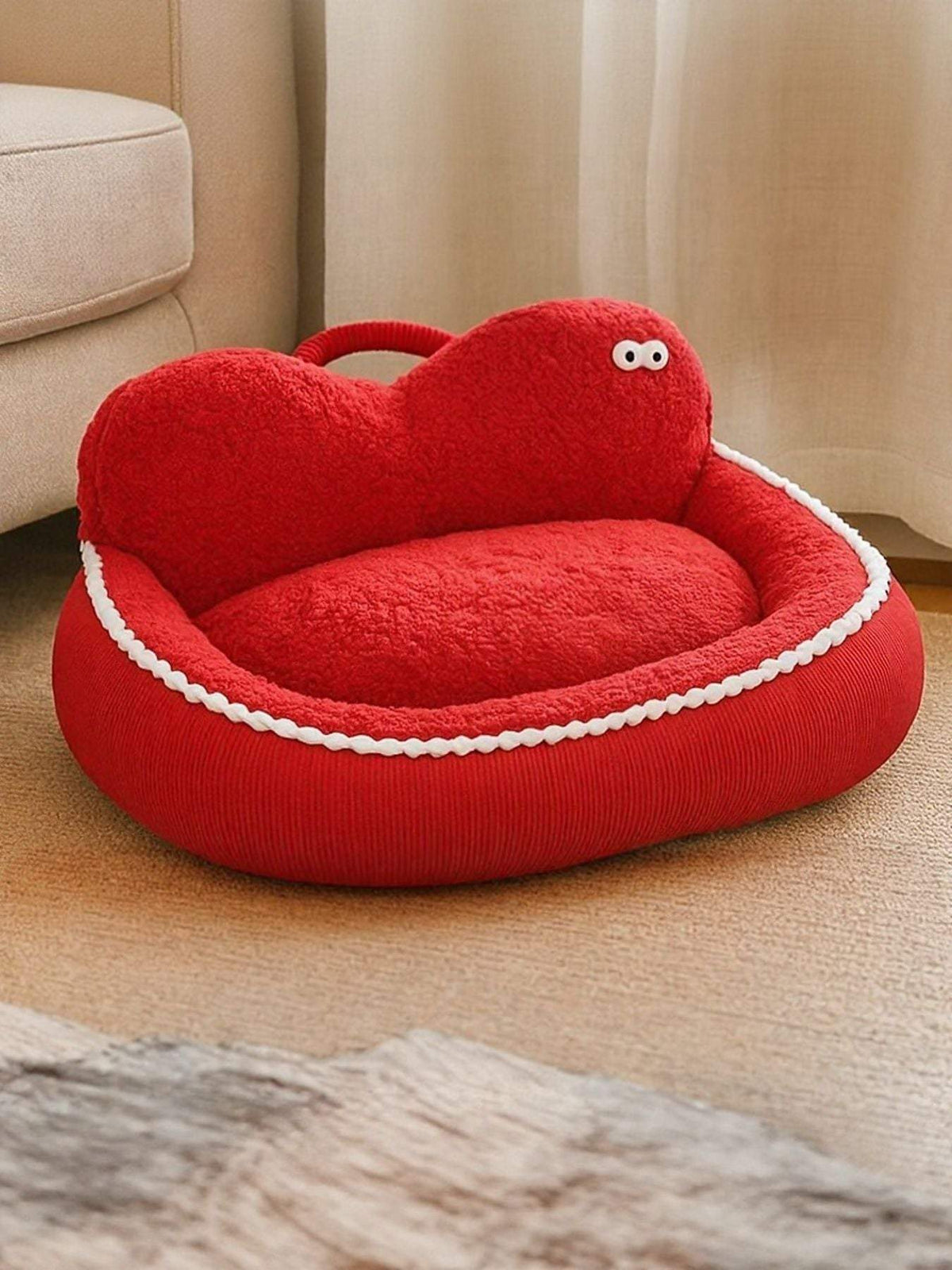 Cozy semi-enclosed foldable pet nest for small to extra-large pets