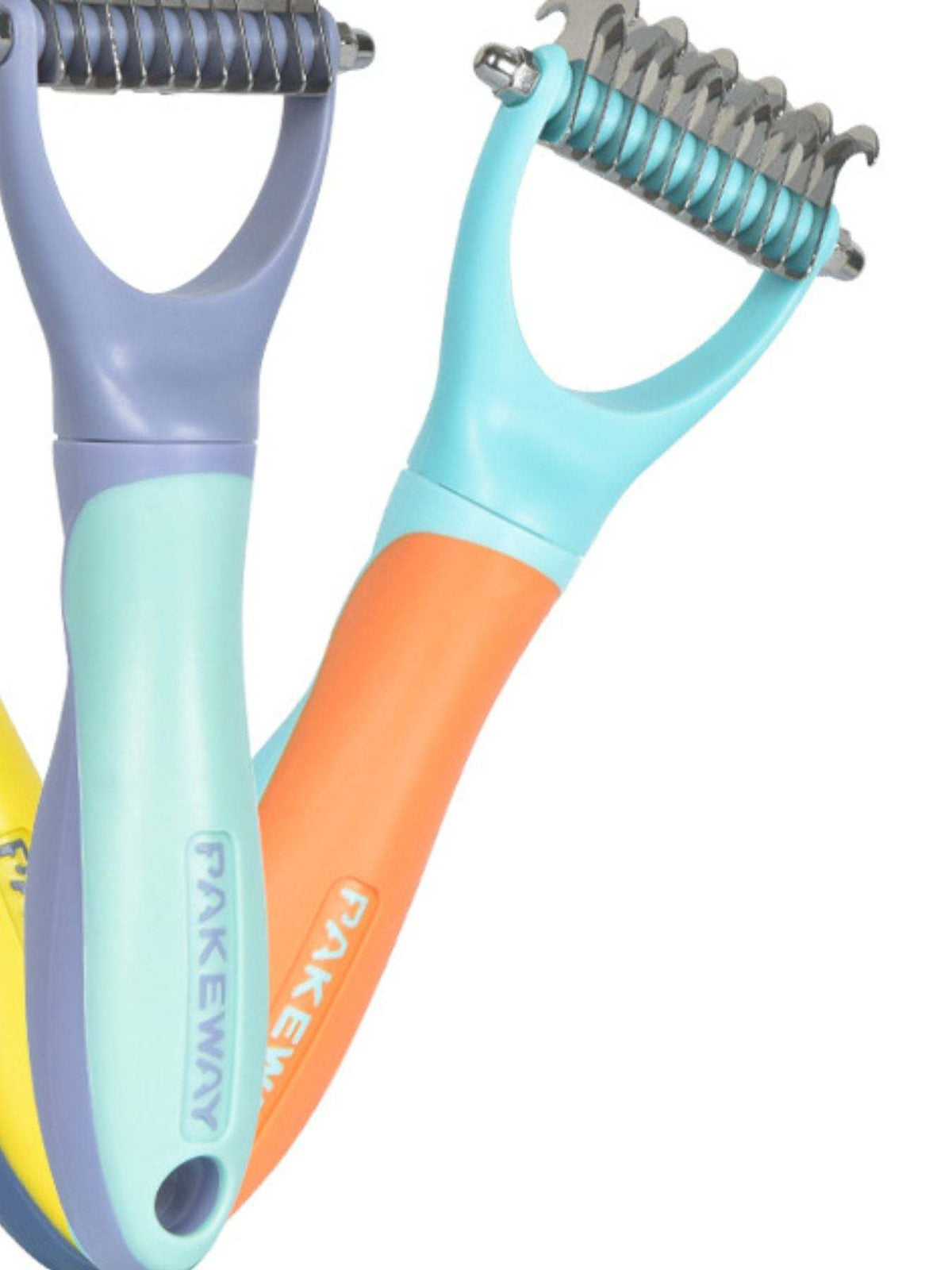 Lightweight portable pet hair remover in sherbet color by SoothePet