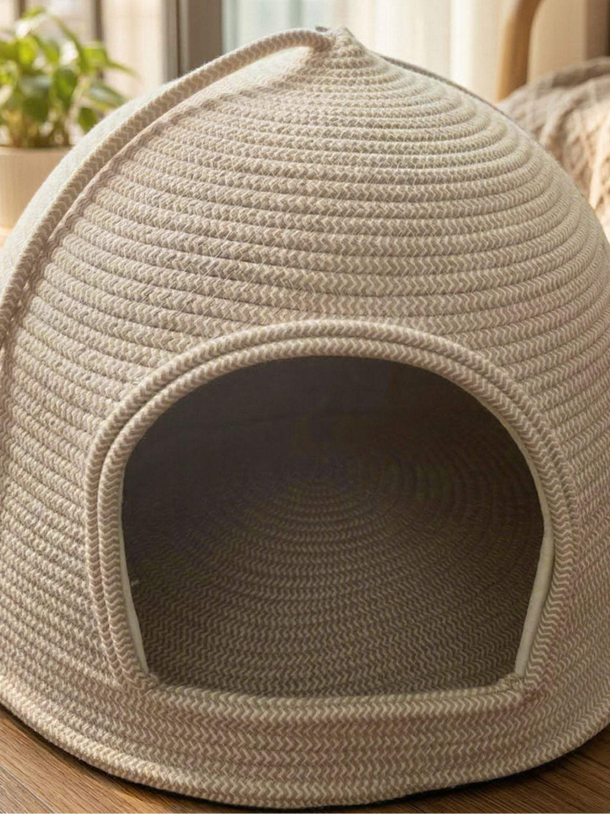 Breathable rope dome pet nest woven for airflow and comfort
