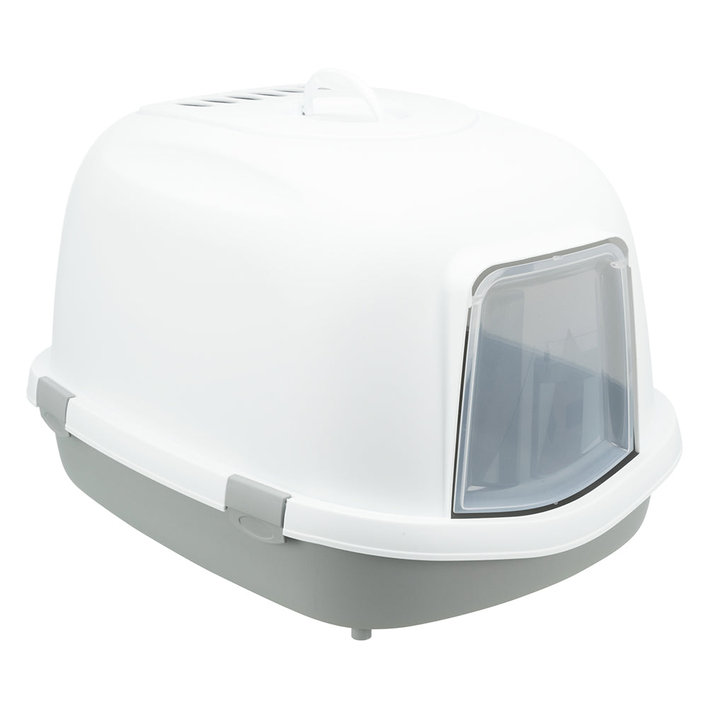 Arenero cubierto Trixie Primo XXL Top para gatos - Gris y blanco