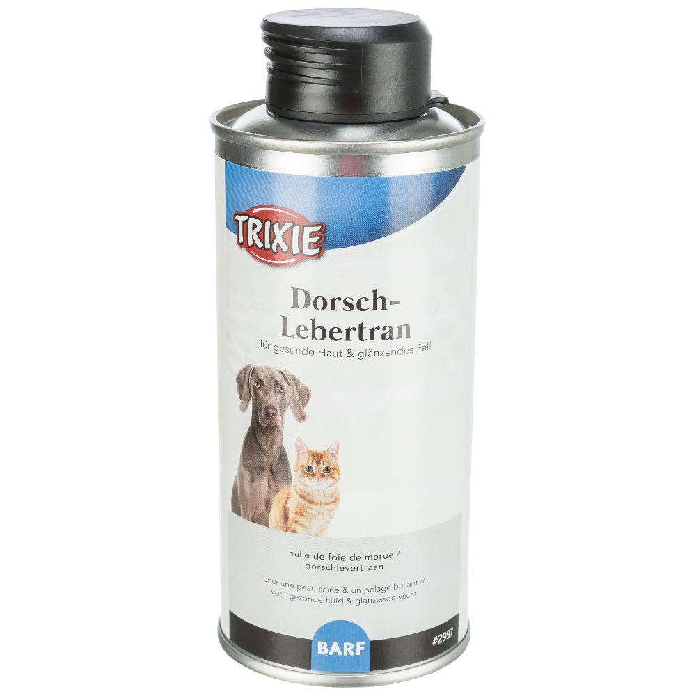 Trixie aceite de hígado de bacalao con aceite de cardo para mascotas - 2 x 250 ml - Pack Ahorro