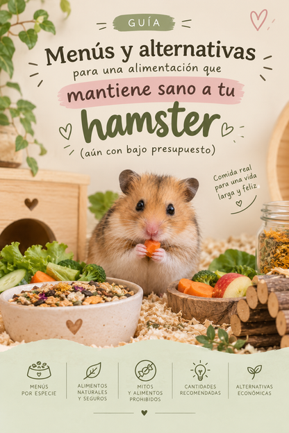 Mantiene sano a tu hámster con esta guía de alimentación con menús, alternativas y consejos (aún con bajo presupuesto)