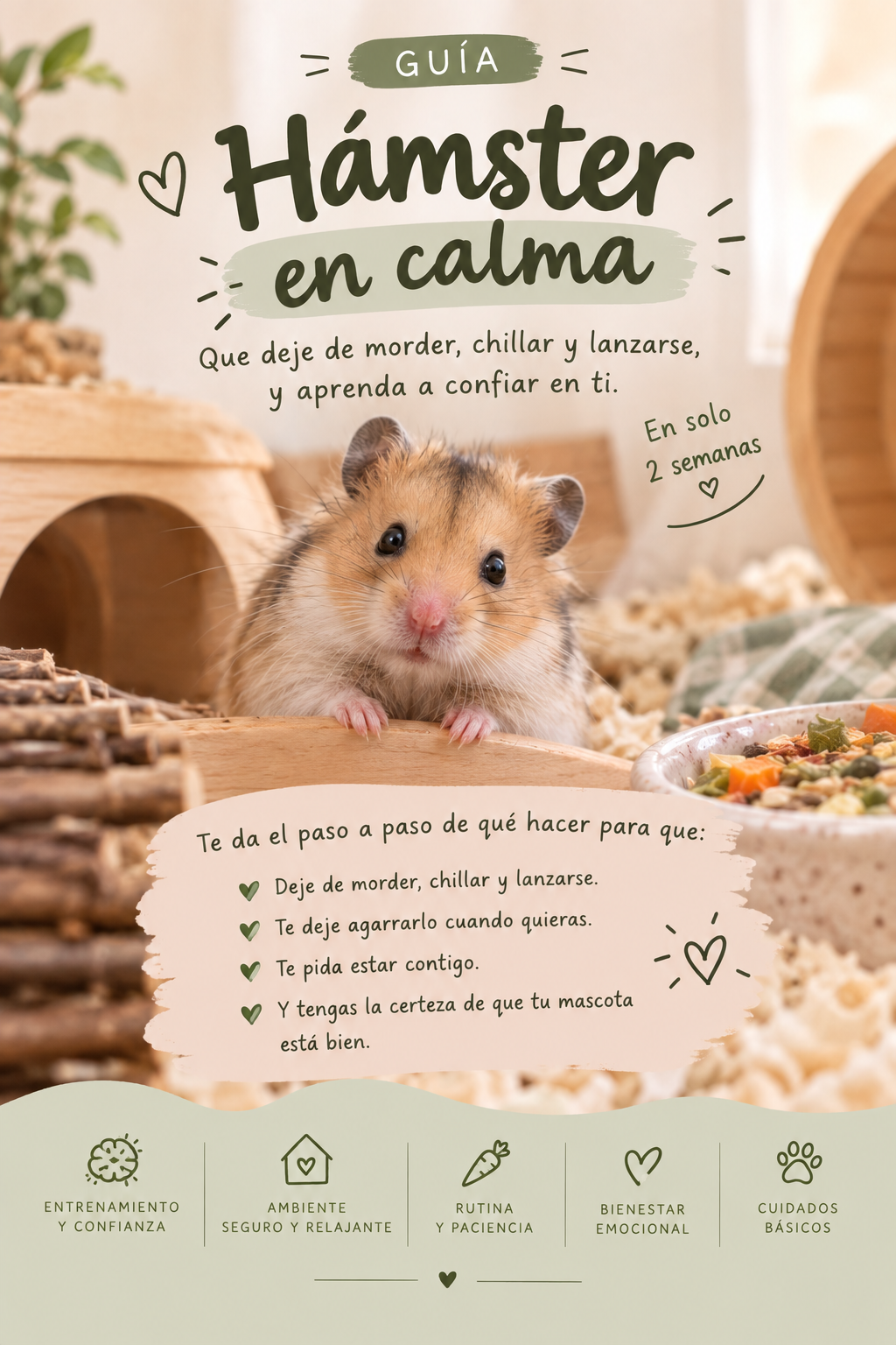 Guía paso a paso para calmar a un hámster estresado