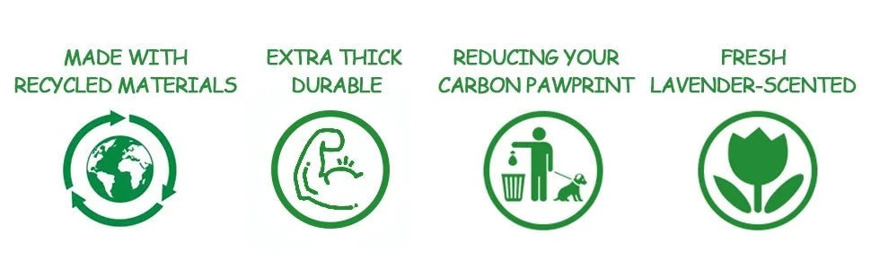 Dog bag 26 rolls, 390 bags, with 1 dispenser, dog waste bag, biodegradable, pet bag, dog poop bag, eco-friendly poops bag, green, for 6 months use, 2 bag per day.