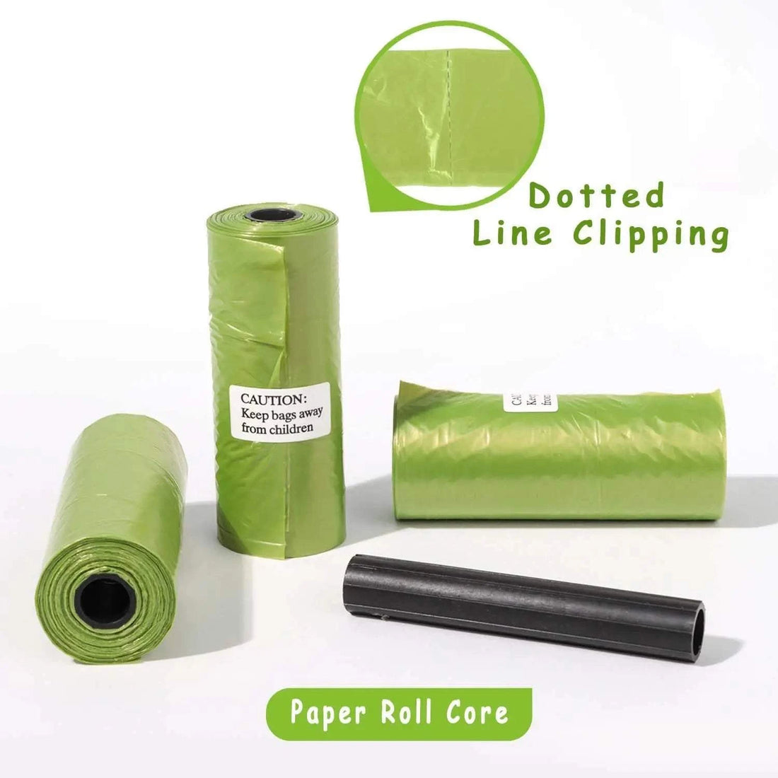 Dog bag 26 rolls, 390 bags, with 1 dispenser, dog waste bag, biodegradable, pet bag, dog poop bag, eco-friendly poops bag, green, for 6 months use, 2 bag per day.