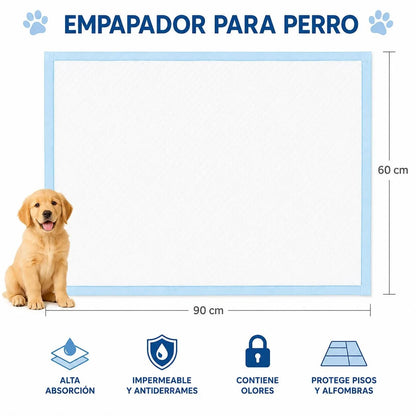 Dog pads 60x90 cm doda | premium hygienic pads | 5 super absorbent layers | anti-leak for puppies and dogs