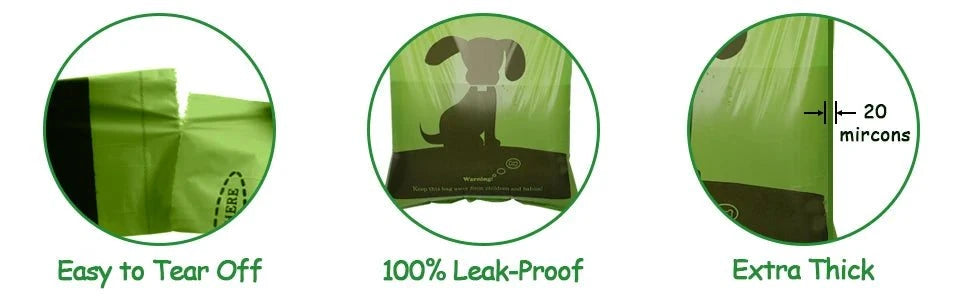 Dog bag 26 rolls, 390 bags, with 1 dispenser, dog waste bag, biodegradable, pet bag, dog poop bag, eco-friendly poops bag, green, for 6 months use, 2 bag per day.