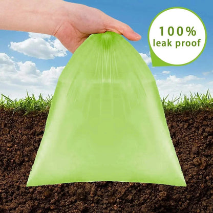 Dog bag 26 rolls, 390 bags, with 1 dispenser, dog waste bag, biodegradable, pet bag, dog poop bag, eco-friendly poops bag, green, for 6 months use, 2 bag per day.