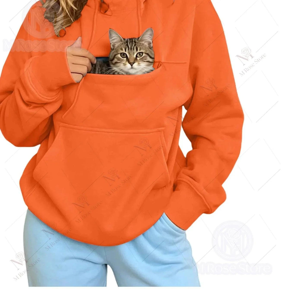 2026  Pet Carrier Hoodie with Pet Pocket Drawstring Long Sleeve Cat Dog Holding Pullover Solid Loose Casual Pet Lover Sweatshirt