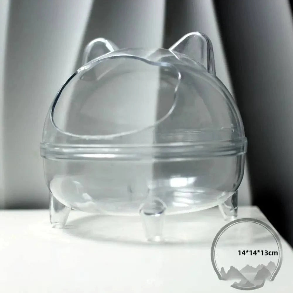 Acrylic Plastic Hamster Toilet Cage Transparent Guinea Pig Hamster Sand Bath Cage Mouse Box Hamster Room Accessories