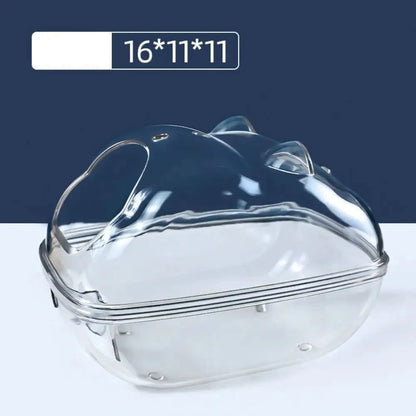 Acrylic Plastic Hamster Toilet Cage Transparent Guinea Pig Hamster Sand Bath Cage Mouse Box Hamster Room Accessories