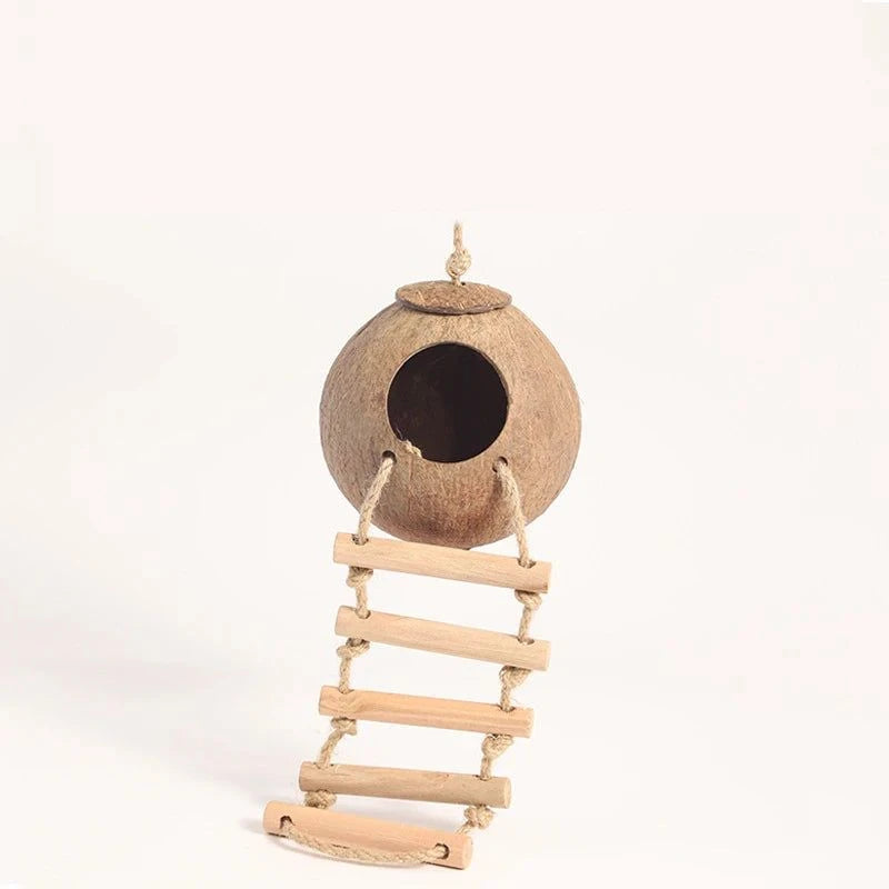 Hamster Nest Bird Nest Coconut Shell Hideout Summer Cooling Syrian Hamster Sleeping House Little Nest Toy for Fancy Mice