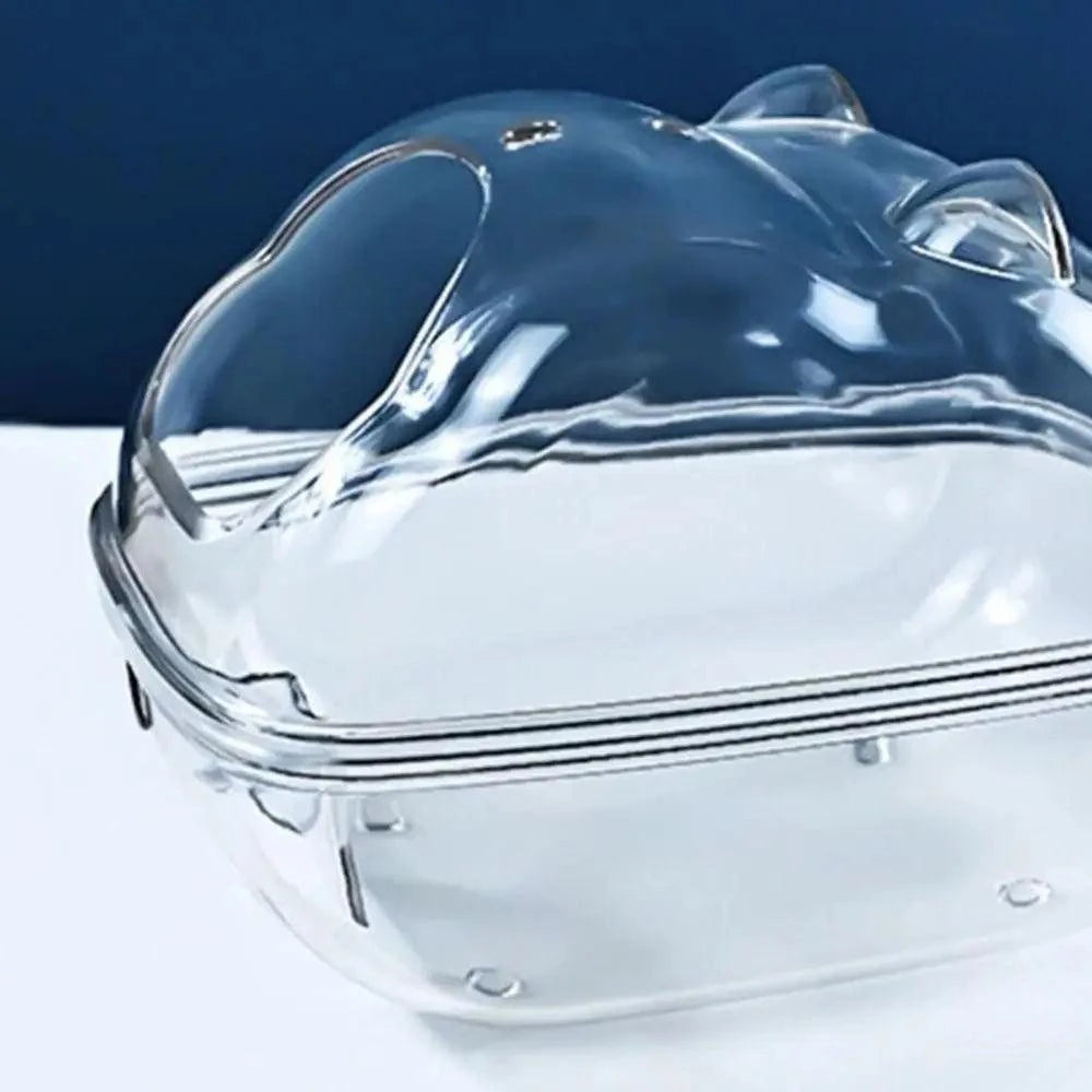 Acrylic Plastic Hamster Toilet Cage Transparent Guinea Pig Hamster Sand Bath Cage Mouse Box Hamster Room Accessories