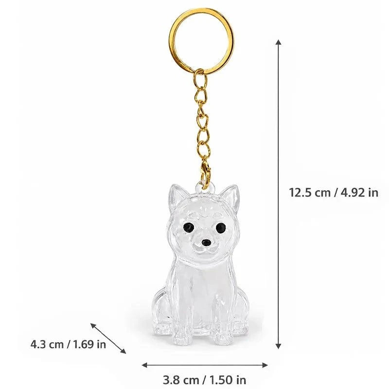 Dog Hair Keychain Pet Fur Keepsake Holder Dog Hair Storage Memorial Pendant for Dogs DIY Backpack Charm Pet Fur Souvenir Gift