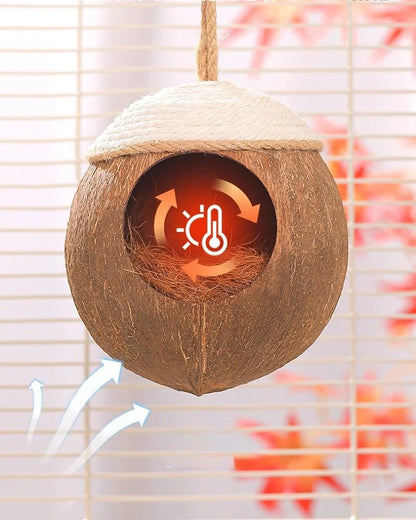 Hamster Nest Bird Nest Coconut Shell Hideout Summer Cooling Syrian Hamster Sleeping House Little Nest Toy for Fancy Mice