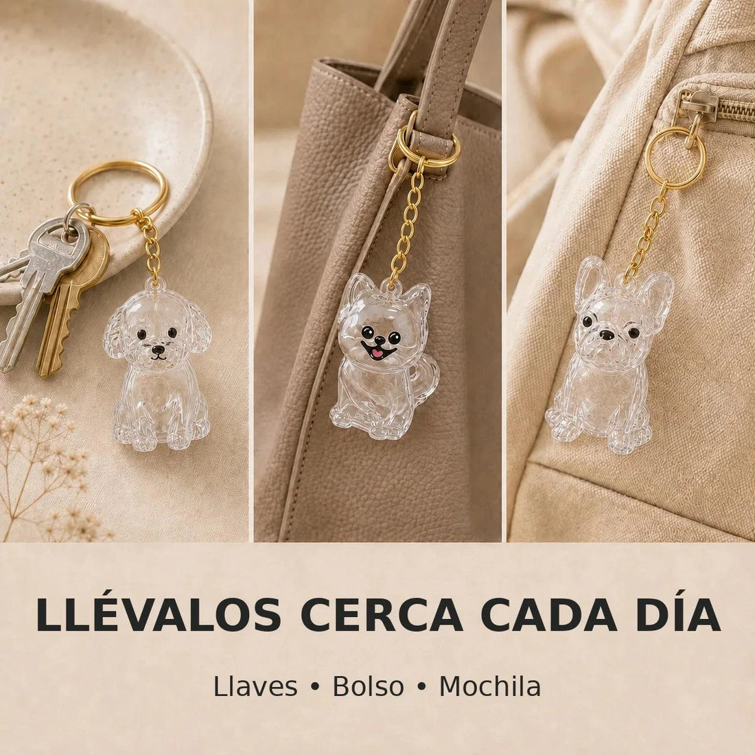 Dog Hair Keychain Pet Fur Keepsake Holder Dog Hair Storage Memorial Pendant for Dogs DIY Backpack Charm Pet Fur Souvenir Gift