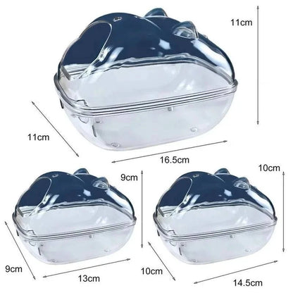 Acrylic Plastic Hamster Toilet Cage Transparent Guinea Pig Hamster Sand Bath Cage Mouse Box Hamster Room Accessories