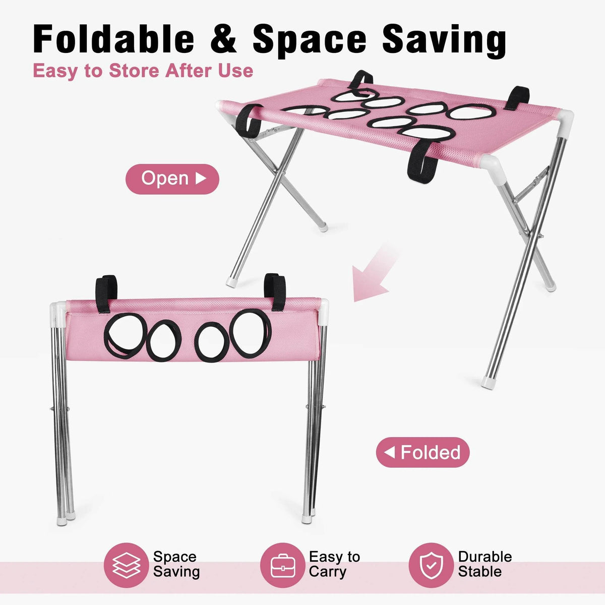 Dog Grooming Table Pet Grooming Hammock Basic Upgraded Models Foldable Bathing Nail Trimming Stand for Small Dogs Cats Home