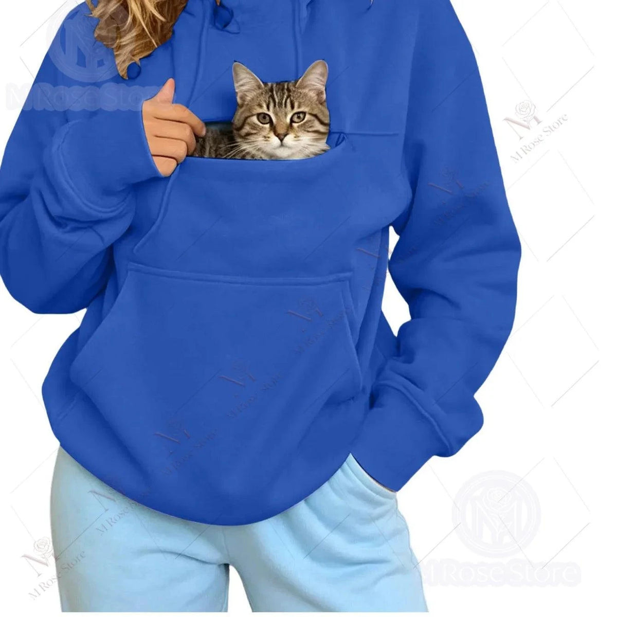 2026  Pet Carrier Hoodie with Pet Pocket Drawstring Long Sleeve Cat Dog Holding Pullover Solid Loose Casual Pet Lover Sweatshirt