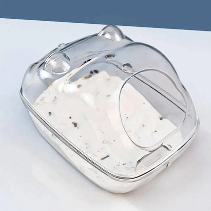 Acrylic Plastic Hamster Toilet Cage Transparent Guinea Pig Hamster Sand Bath Cage Mouse Box Hamster Room Accessories