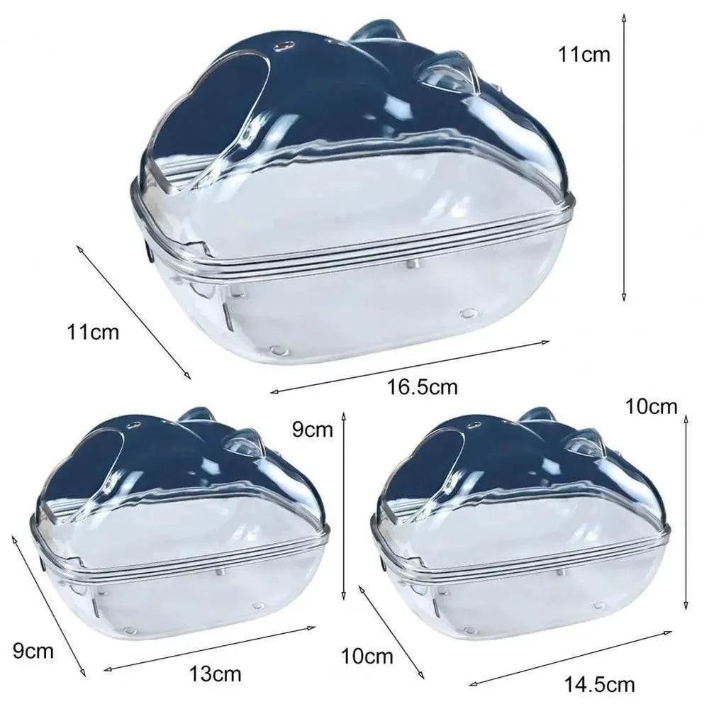 Acrylic Plastic Hamster Toilet Cage Transparent Guinea Pig Hamster Sand Bath Cage Mouse Box Hamster Room Accessories