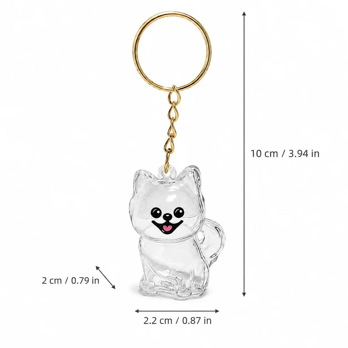 Dog Hair Keychain Pet Fur Keepsake Holder Dog Hair Storage Memorial Pendant for Dogs DIY Backpack Charm Pet Fur Souvenir Gift