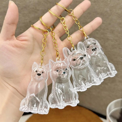Dog Hair Keychain Pet Fur Keepsake Holder Dog Hair Storage Memorial Pendant for Dogs DIY Backpack Charm Pet Fur Souvenir Gift
