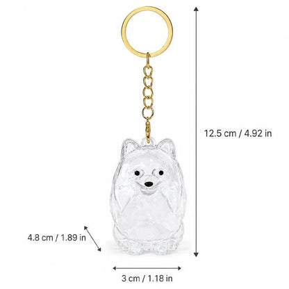 Dog Hair Keychain Pet Fur Keepsake Holder Dog Hair Storage Memorial Pendant for Dogs DIY Backpack Charm Pet Fur Souvenir Gift