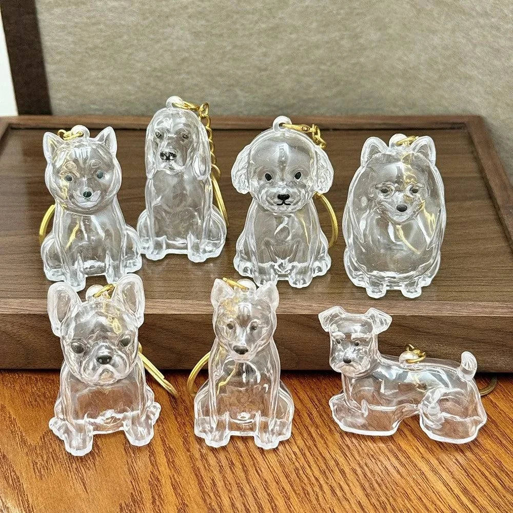 Dog Hair Keychain Pet Fur Keepsake Holder Dog Hair Storage Memorial Pendant for Dogs DIY Backpack Charm Pet Fur Souvenir Gift