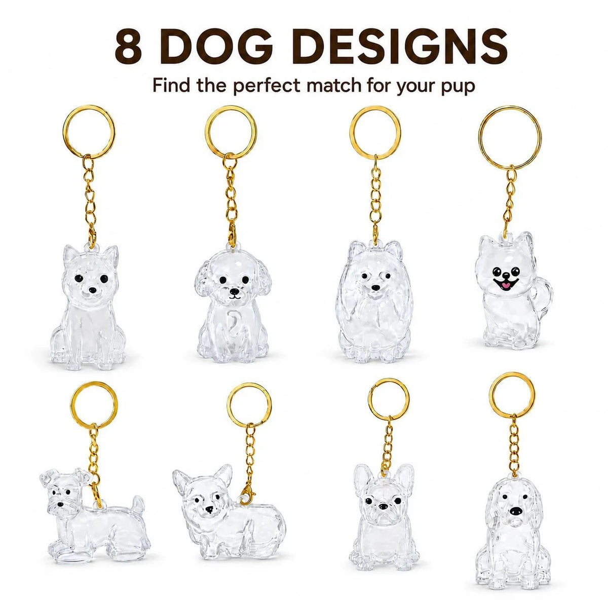 Dog Hair Keychain Pet Fur Keepsake Holder Dog Hair Storage Memorial Pendant for Dogs DIY Backpack Charm Pet Fur Souvenir Gift