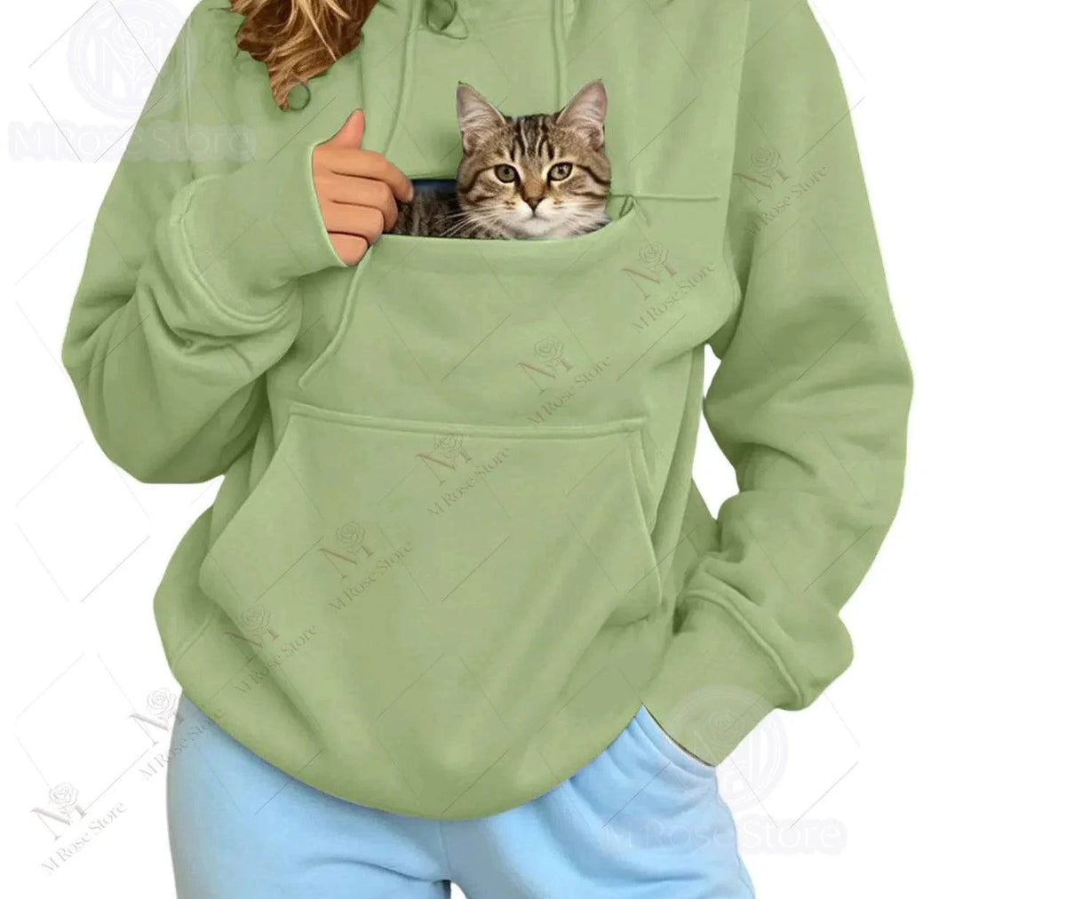 2026  Pet Carrier Hoodie with Pet Pocket Drawstring Long Sleeve Cat Dog Holding Pullover Solid Loose Casual Pet Lover Sweatshirt