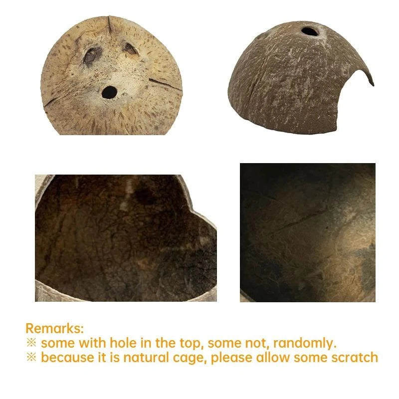 Hamster Nest Bird Nest Coconut Shell Hideout Summer Cooling Syrian Hamster Sleeping House Little Nest Toy for Fancy Mice