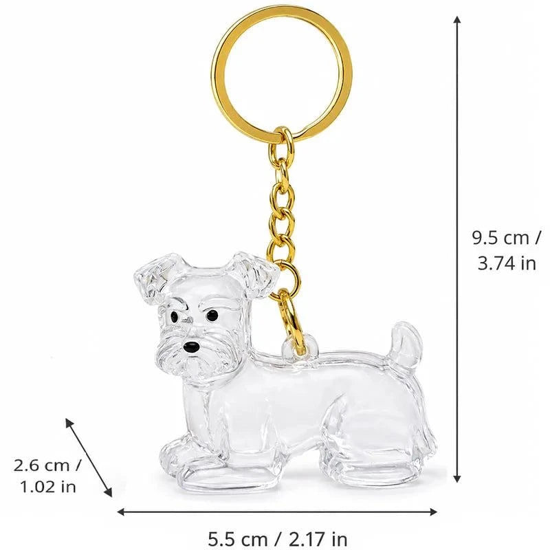 Dog Hair Keychain Pet Fur Keepsake Holder Dog Hair Storage Memorial Pendant for Dogs DIY Backpack Charm Pet Fur Souvenir Gift