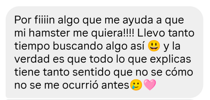 Mensaje de una clienta