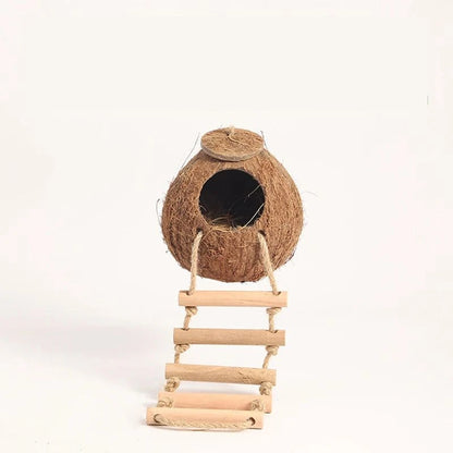Hamster Nest Bird Nest Coconut Shell Hideout Summer Cooling Syrian Hamster Sleeping House Little Nest Toy for Fancy Mice