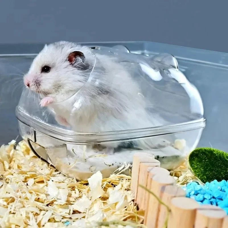 Acrylic Plastic Hamster Toilet Cage Transparent Guinea Pig Hamster Sand Bath Cage Mouse Box Hamster Room Accessories