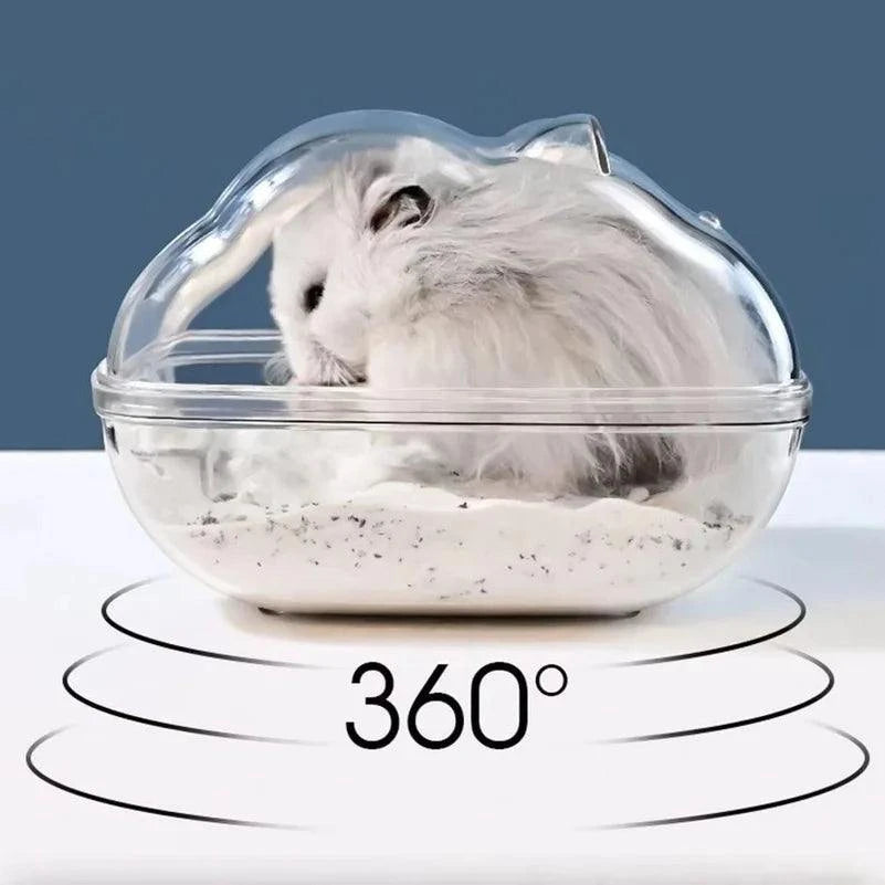 Acrylic Plastic Hamster Toilet Cage Transparent Guinea Pig Hamster Sand Bath Cage Mouse Box Hamster Room Accessories