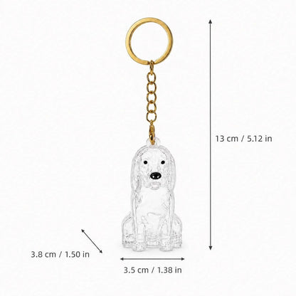 Dog Hair Keychain Pet Fur Keepsake Holder Dog Hair Storage Memorial Pendant for Dogs DIY Backpack Charm Pet Fur Souvenir Gift