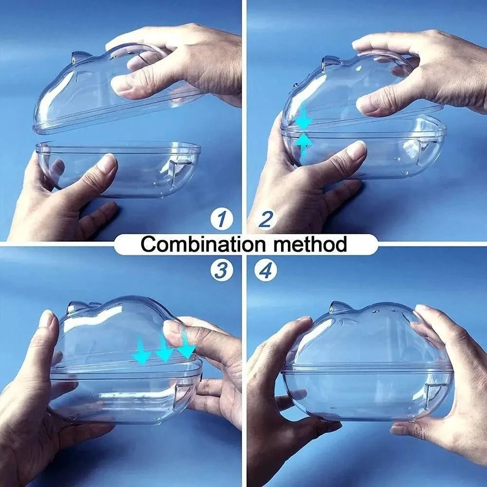 Acrylic Plastic Hamster Toilet Cage Transparent Guinea Pig Hamster Sand Bath Cage Mouse Box Hamster Room Accessories