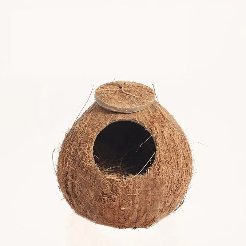 Hamster Nest Bird Nest Coconut Shell Hideout Summer Cooling Syrian Hamster Sleeping House Little Nest Toy for Fancy Mice