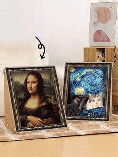 art painting pet nest bed with decorative print