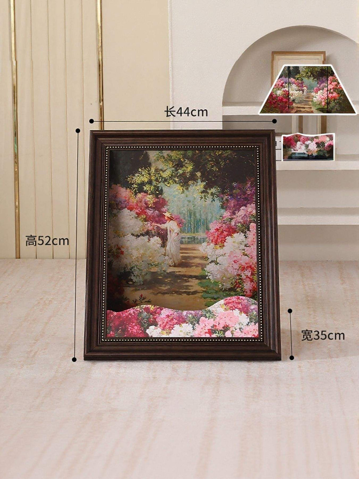 Artistic framed cat house as wall art and pet furniture
