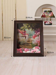 Artistic framed cat house as wall art and pet furniture