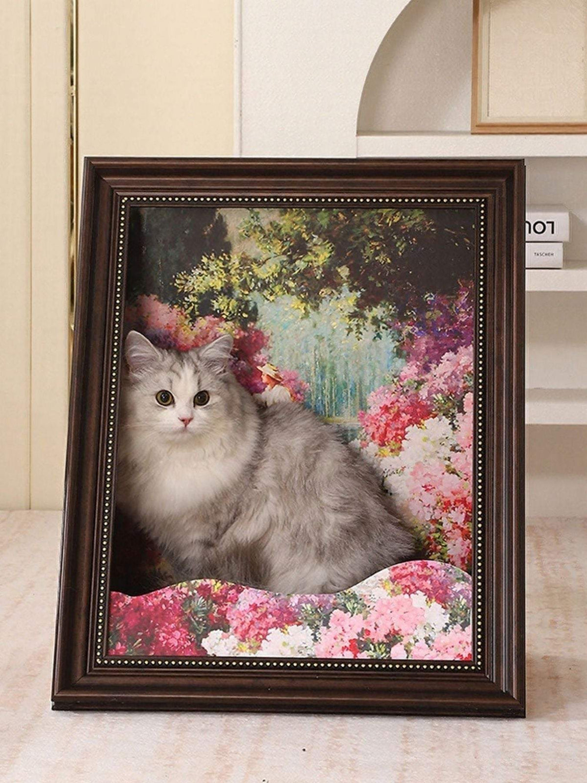 artistic framed cat house blending with home decor