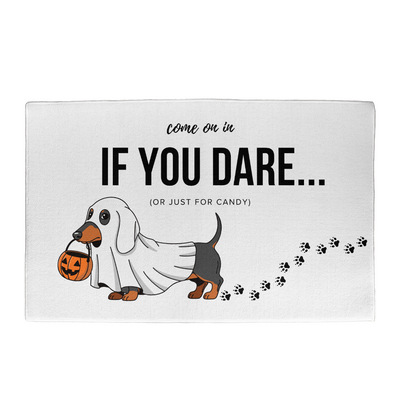 Funny Halloween Dachshund Door Mat – Custom Printed Doormat