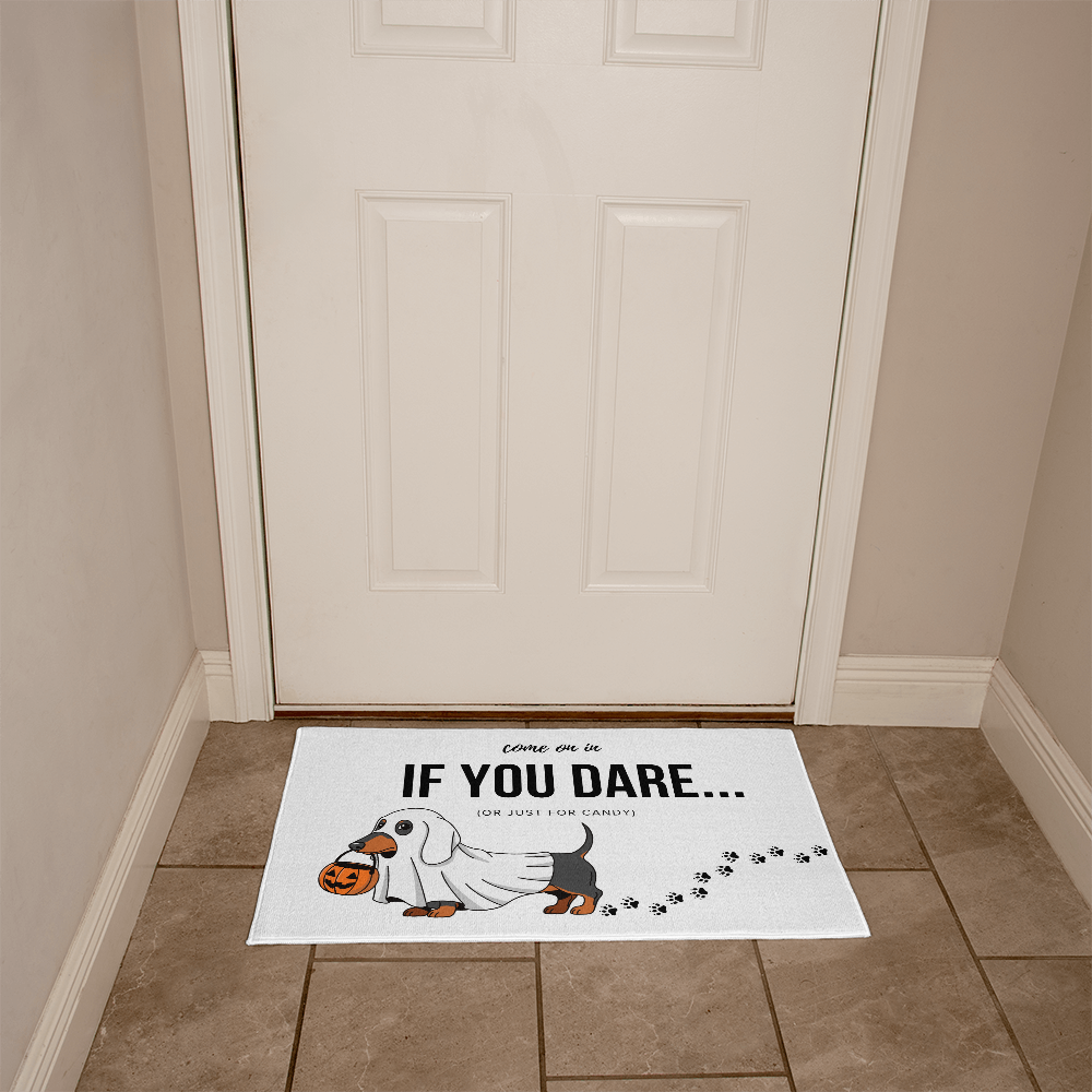 Funny Halloween Dachshund Door Mat – Custom Printed Doormat